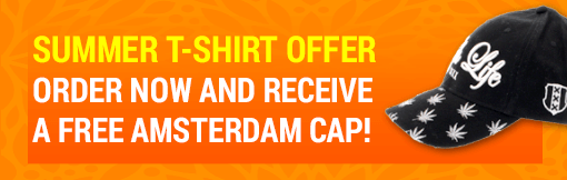 Free Amsterdam Cap with every T-shirt purchase!